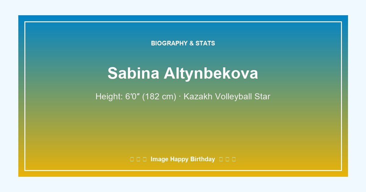 Sabina Altynbekova height, age, biography and stats