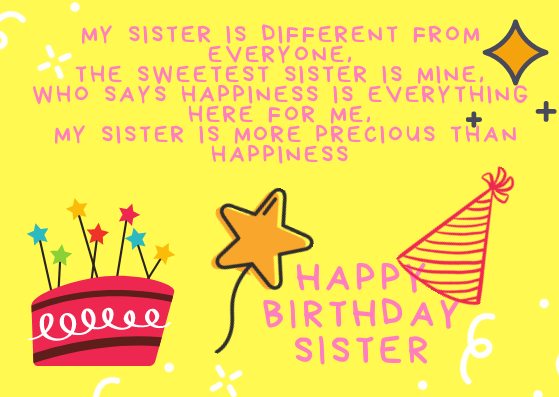 Dear Sister Happy Birthday